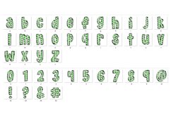 St Patrick&#039;s day Doodle Alphabet Shamrock Letters Hand Drawn Product Image 5
