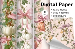 Pumpkin Pattern Background Fall Autumn Wallpaper_2 Product Image 1