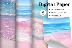 Ocean Waves Background Sea Water Deep Blue Ocean Surfing_2 Product Image 1