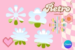 Retro Flower Canva Frame Vintage Photo Frame Drag Drop_20 Product Image 1