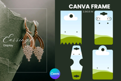 Earrings Display CANVA FRAME Card Template Jewelry Holder_20 Product Image 1