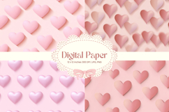 Heart Pattern Valentines Background Wallpaper Digital Paper Product Image 1
