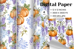 Pumpkin Pattern Background Fall Autumn Wallpaper_20 Product Image 1