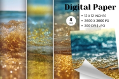 Ocean Waves Background Sea Water Deep Blue Ocean Surfing_20 Product Image 1