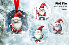 Gnome Santa Christmas Ornament Snow Decorate Sublimation_21 Product Image 1