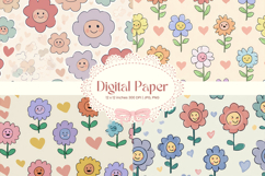 Heart Pattern Valentines Background Wallpaper Digital Paper Product Image 1