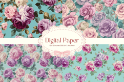 Flower Pattern Background Wallpaper Digital Paper_21 Product Image 1
