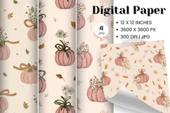 Pumpkin Pattern Background Fall Autumn Wallpaper_21 Product Image 1