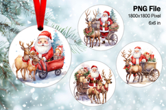 Santa Claus Christmas Ornament Snow Decorate Sublimation_23 Product Image 1