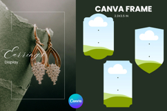 Earrings Display CANVA FRAME Card Template Jewelry Holder_23 Product Image 1