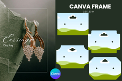 Earrings Display CANVA FRAME Card Template Jewelry Holder_23 Product Image 1