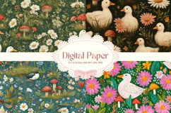 Flower Pattern Background Wallpaper Digital Paper Wrap_23 Product Image 1