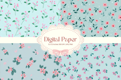 Flower Pattern Background Wallpaper Digital Paper_23 Product Image 1