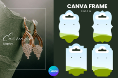 Earrings Display CANVA FRAME Card Template Jewelry Holder_25 Product Image 1