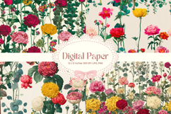 Flower Pattern Background Wallpaper Digital Paper_26 Product Image 1
