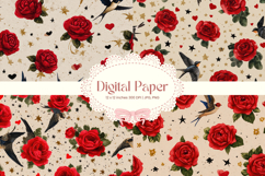 Heart Pattern Valentines Background Wallpaper Digital Paper Product Image 1