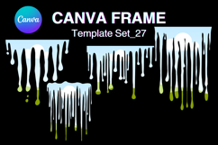 Drip Canva Frame Water Drop Dripping Borders add Photo 27 Product Image 1