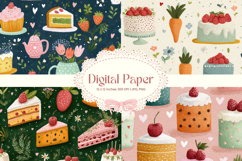 Cake Birthday Party Cake Seamlesss Pattern Background_27 Product Image 1