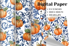 Pumpkin Pattern Background Fall Autumn Wallpaper_28 Product Image 1