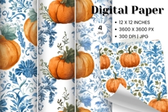 Pumpkin Pattern Background Fall Autumn Wallpaper_29 Product Image 1