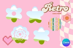 Retro Flower Canva Frame Vintage Photo Frame Drag Drop_3 Product Image 1