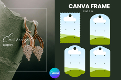 Earrings Display CANVA FRAME Card Template Jewelry Holder_3 Product Image 1