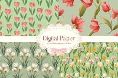 Flower Pattern Background Wallpaper Digital Paper_165 Product Image 1
