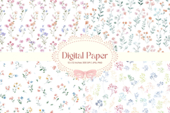 Flower Pattern Background Wallpaper Digital Paper_3 Product Image 1