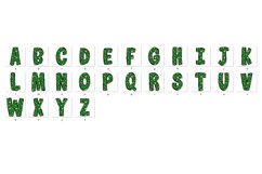 St Patrick&#039;s day Doodle Alphabet Shamrock Letters Hand Drawn Product Image 2