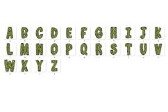 St Patrick&#039;s day Doodle Alphabet Shamrock Letters Hand Drawn Product Image 6