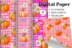Pumpkin Pattern Background Fall Autumn Wallpaper_3 Product Image 1