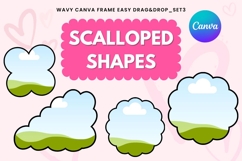 Scalloped Shapes Canva Frame, Poster Photo Frame Template_3 Product Image 1