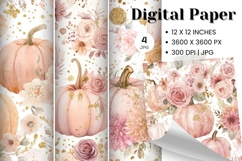 Pumpkin Pattern Background Fall Autumn Wallpaper_30 Product Image 1