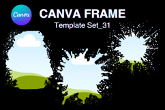 Watercolor Splash Canva Frame Template Bleach Effect Frame31 Product Image 1