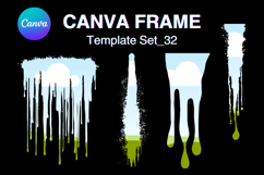 Drip Canva Frame Water Drop Dripping Borders add Photo 32 Product Image 1