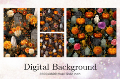 Halloween Pattern Background Scare Horror Ghost Wallpaper_32 Product Image 1