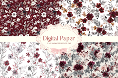 Flower Pattern Background Wallpaper Digital Paper_32 Product Image 1