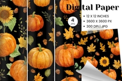 Pumpkin Pattern Background Fall Autumn Wallpaper_32 Product Image 1