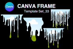 Drip Canva Frame Water Drop Dripping Borders add Photo 33 Product Image 1