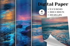 Ocean Waves Background Sea Water Deep Blue Ocean Surfing_33 Product Image 1