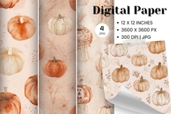 Pumpkin Pattern Background Fall Autumn Wallpaper_34 Product Image 1