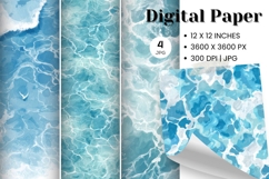 Ocean Waves Background Sea Water Deep Blue Ocean Surfing_34 Product Image 1