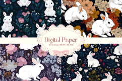 Flower Pattern Background Wallpaper Digital Paper_36 Product Image 1
