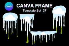 Drip Canva Frame Water Drop Dripping Borders add Photo 37 Product Image 1