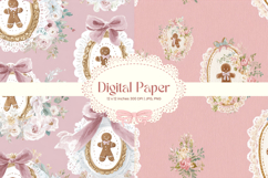 Flower Pattern Background Wallpaper Digital Paper Wrap_37 Product Image 1