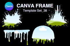 Drip Canva Frame Water Drop Dripping Borders add Photo 38 Product Image 1
