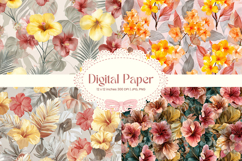 Flower Pattern Background Wallpaper Digital Paper_38 Product Image 1