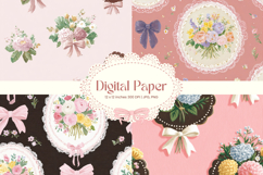 Flower Pattern Background Wallpaper Digital Paper Wrap_38 Product Image 1