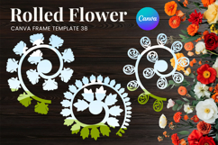 Rolled Flower Canva Frame Paper Flowers Canva Template_38 Product Image 1