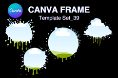 Drip Canva Frame Water Drop Dripping Borders add Photo 39 Product Image 1
